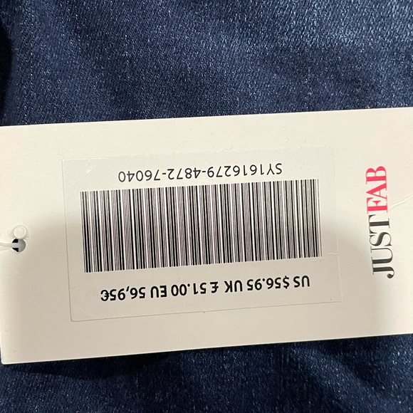 *BNWT* JustFab Blue Distressed Denim Jeggings - Picture 3 of 5